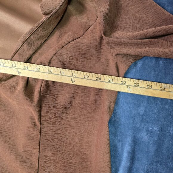 Ashley Stewart Faux Suede Jacket | Brown Zip-Up | Women's 16 | Vintage Style - Picture 7 of 13